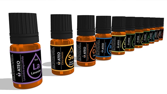 Branding for small viles of essential oils